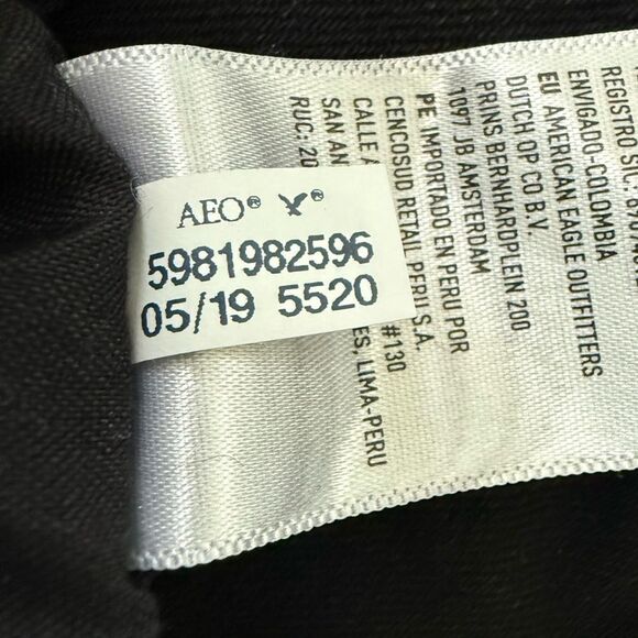 American Eagle Outfitters Black A-Line Mini Skirt Button Front - Picture 9 of 9